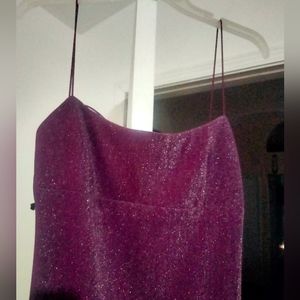 Plum sparkling party, evening or holiday dress